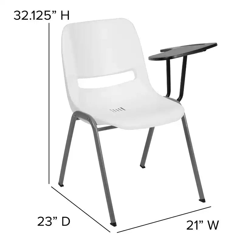 Sedia con Scocca Ergonomica con Tavoletta Ribaltabile per Mancini, Monoposto