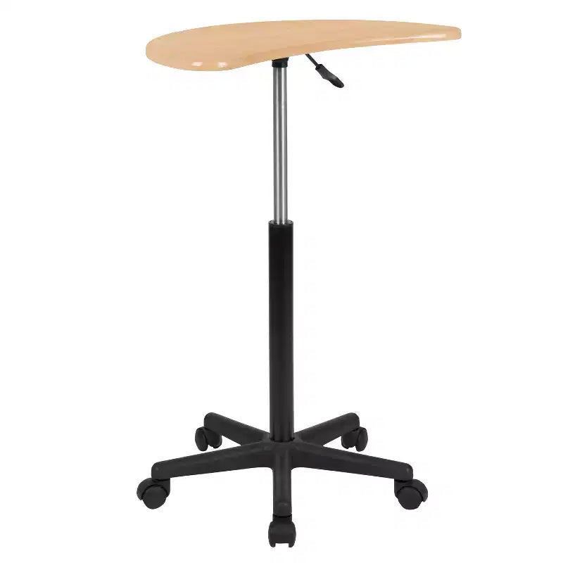 Scrivania mobile per laptop sit-to-stand noce scuro e rustico, monoposto