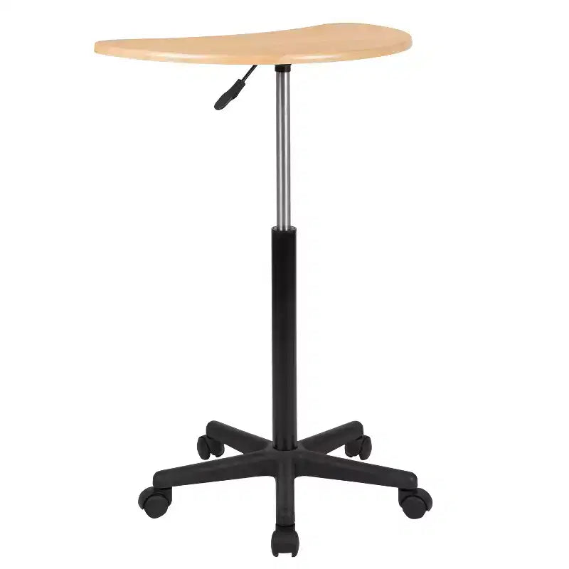 Scrivania mobile per laptop sit-to-stand noce scuro e rustico, monoposto