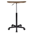 Scrivania mobile per laptop sit-to-stand noce scuro e rustico, monoposto