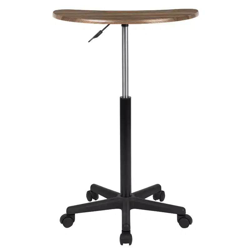Scrivania mobile per laptop sit-to-stand noce scuro e rustico, monoposto