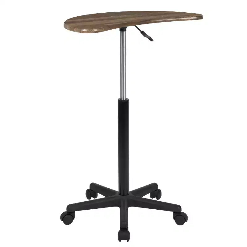 Scrivania mobile per laptop sit-to-stand noce scuro e rustico, monoposto