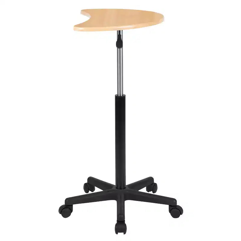 Scrivania mobile per laptop sit-to-stand noce scuro e rustico, monoposto