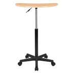 Scrivania mobile per laptop sit-to-stand noce scuro e rustico, monoposto