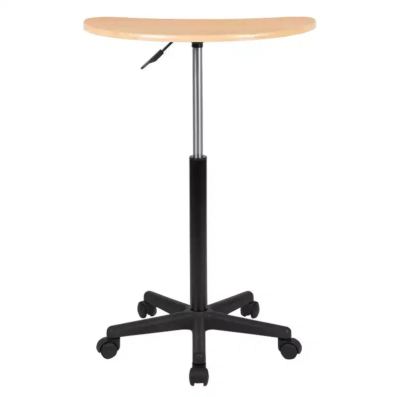 Scrivania mobile per laptop sit-to-stand noce scuro e rustico, monoposto