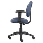 Sedia da ufficio Posture con braccioli regolabili, monoposto – Nero/Blu/Bordeaux/Grigio