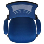 Sedia ergonomica da disegno in rete a schienale medio con poggiapiedi ad anello e braccioli ribaltabili, sedile singolo, colori assortiti