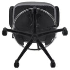 Sedia ergonomica da disegno in rete a schienale medio con poggiapiedi ad anello e braccioli ribaltabili, sedile singolo, colori assortiti
