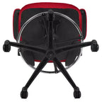 Sedia ergonomica da disegno in rete a schienale medio con poggiapiedi ad anello e braccioli ribaltabili, sedile singolo, colori assortiti