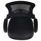 Sedia ergonomica da disegno in rete a schienale medio con poggiapiedi ad anello e braccioli ribaltabili, sedile singolo, colori assortiti