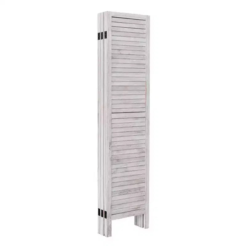 Divisorio per ambienti in legno con persiane a 6 pannelli da 67", Marrone/Bianco, per 1 Stanza